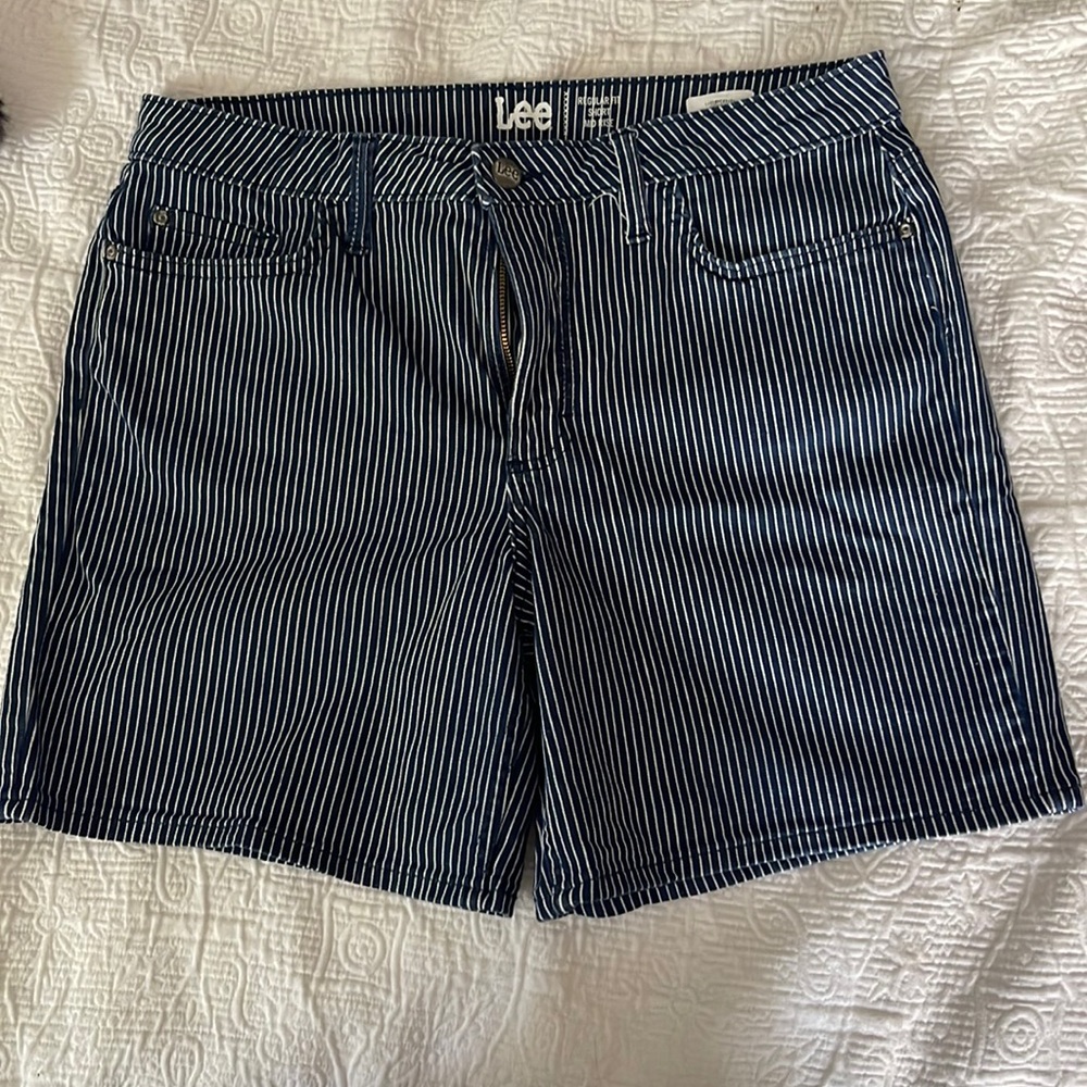 Lee Blue/White Stripe Shorts